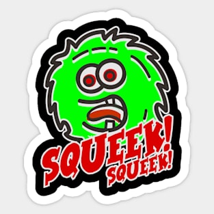 Squeek Cute Green Monster Birthday Gift Sticker